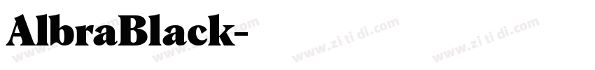 AlbraBlack字体转换