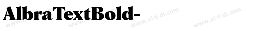 AlbraTextBold字体转换