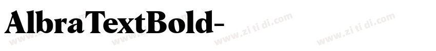 AlbraTextBold字体转换