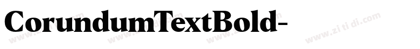 CorundumTextBold字体转换