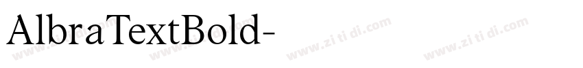 AlbraTextBold字体转换