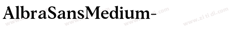AlbraSansMedium字体转换