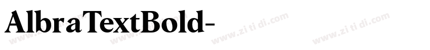 AlbraTextBold字体转换