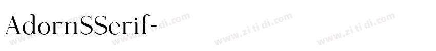 AdornSSerif字体转换