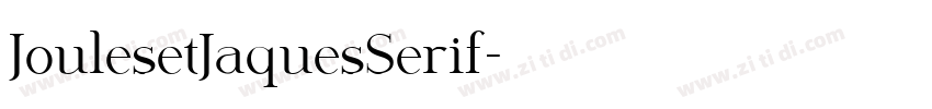 JoulesetJaquesSerif字体转换