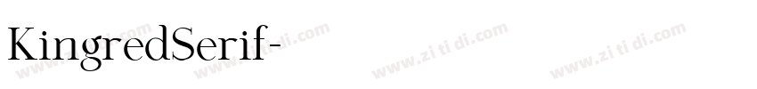 KingredSerif字体转换