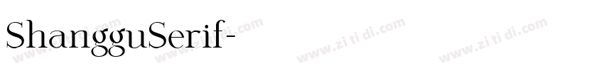 ShangguSerif字体转换