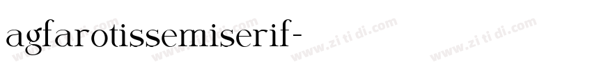 agfarotissemiserif字体转换