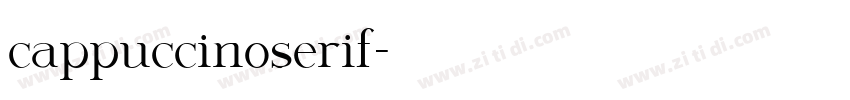 cappuccinoserif字体转换