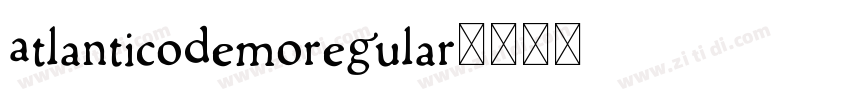 AtlanticoDemoRegular字体转换