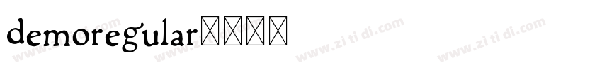 DemoRegular字体转换