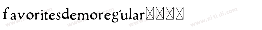 FavoriteSDemoRegular字体转换