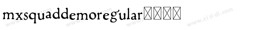 MXSQUADDemoRegular字体转换