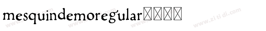 MesquinDemoRegular字体转换
