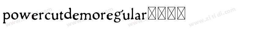 PowercutDemoRegular字体转换