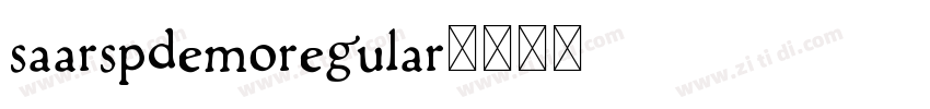 SaarSPDemoRegular字体转换 SaarSPDemoRegular字体转换