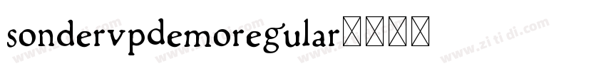 SonderVPDemoRegular字体转换
