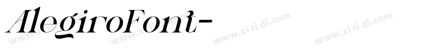 AlegiroFont字体转换