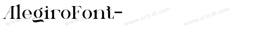 AlegiroFont字体转换