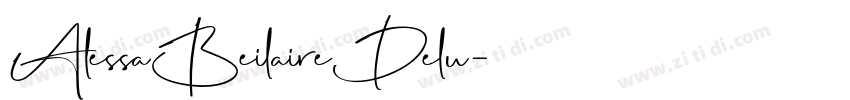 AlessaBeilaireDelu字体转换