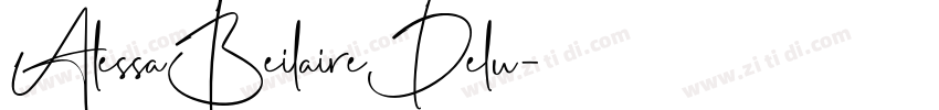 AlessaBeilaireDelu字体转换