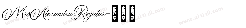 MrsAlexandraRegular字体转换