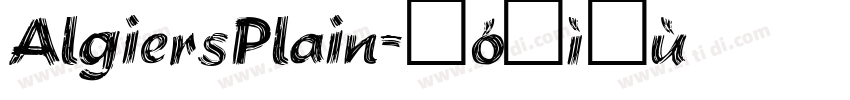 AlgiersPlain字体转换