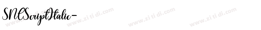 SNCScriptItalic字体转换