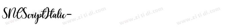 SNCScriptItalic字体转换