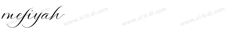 mefiyah字体转换