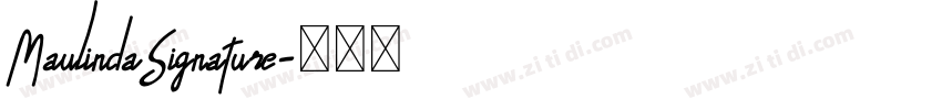 MaulindaSignature字体转换