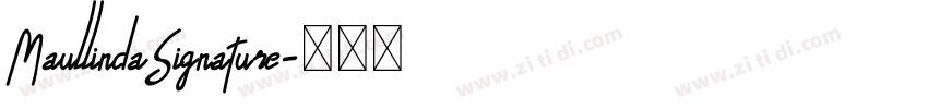 MaullindaSignature字体转换