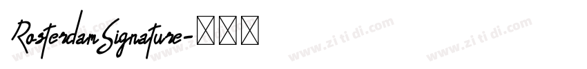 RosterdamSignature字体转换