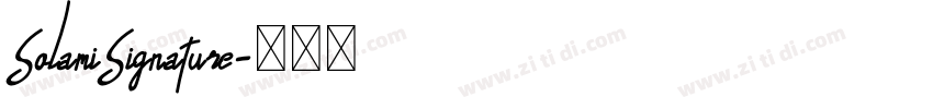 SolamiSignature字体转换