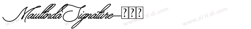 MaullindaSignature字体转换