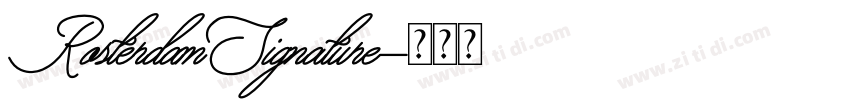 RosterdamSignature字体转换