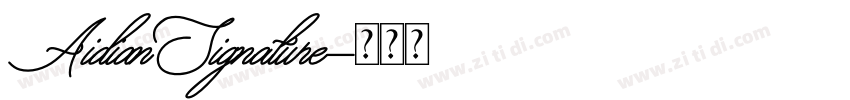 AidianSignature字体转换