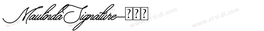 MaulindaSignature字体转换