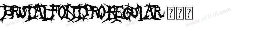 BrutalFontProRegular字体转换