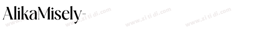AlikaMisely字体转换
