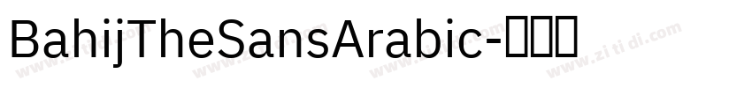 BahijTheSansArabic字体转换