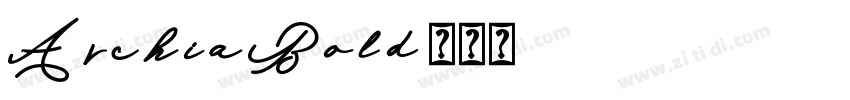 ArchiaBold字体转换