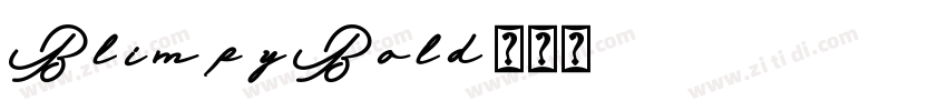 BlimpyBold字体转换