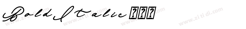 BoldItalic字体转换