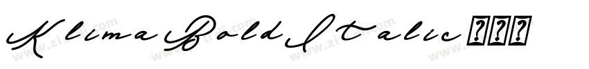 Klima-BoldItalic字体转换