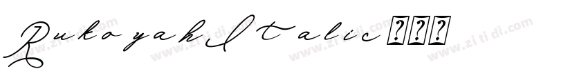 RukoyahItalic字体转换