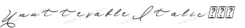 Unutterable-Italic字体转换