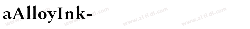 aAlloyInk字体转换