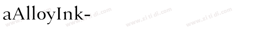 aAlloyInk字体转换