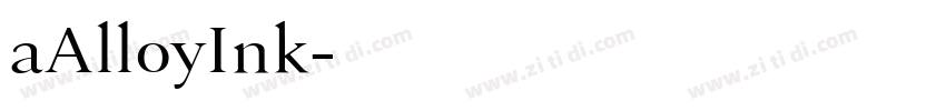 aAlloyInk字体转换